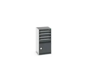 ladekast HxBxD 1000x525x525mm 4laden romp RAL7035 front RAL7016 - 7