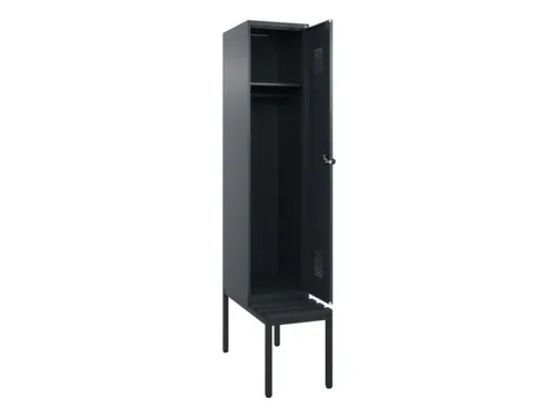 locker met bank,HxBxD 2120x400x815mm,1vak,vak B 400mm,draaigrendel