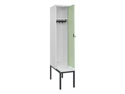 locker met bank,HxBxD 2120x400x815mm,1vak,vak B 400mm,draaigrendel