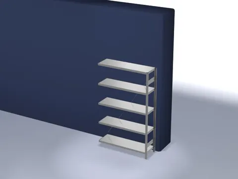 systeemstelling,aanbouwveld,HxBxD 2000x1310x435mm,vakl. 315kg