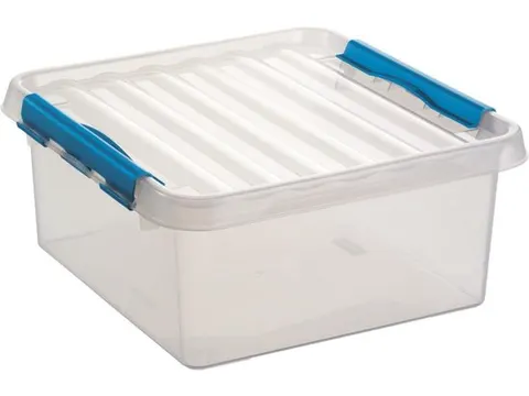 Sunware Opbergbox Q-line 18 Liter Transparant Blauw