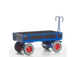 Handtrekwagen 4 Wielen 1000kg 1560x760mm Houten Wanden Luchtbanden - 7