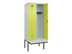 locker met bank,HxBxD 2120x800x815mm,2vak,vak B 400mm,cilinderslot