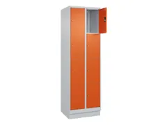 lockerkast,HxBxD 1950x600x500mm,2x4vakken,vak B 300mm,cil.-slot,sokkel