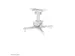 Support de plafond pour vidéoprojecteur Neomounts CL25-530WH1 blanc