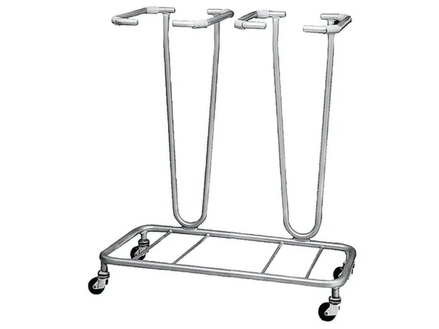 Afvalverzamelaar 2x70 Liter Afvalzakken Gelakt Verrijdbaar