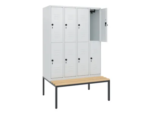 Dubbeldekse dekenkist,HxBxD 1950x1200x815mm,4x2vak.,vak B 300mm