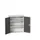 wandkast 900x800x350mm 2xStalen bodem sokkel Ral 7035 front Ral 7016
