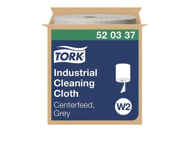 Reinigingsdoek Tork Industrial W1/2/3 nonwoven 390vel grijs 520337