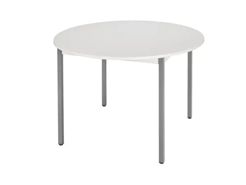 Tafel Rond 110 Cm Frame Antraciet Blad Lichtgrijs