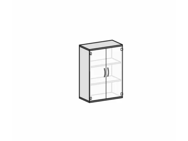 armoire à portes vitrées,HxlxP 1150x800x430mm,finition corps blanc