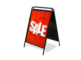 Stoepbord A-Board Elegant Staal Zwart A1 - 2