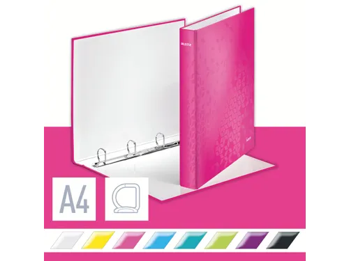 Ringband Leitz Wow 4242 A4 4 Rings D-Mech 25mm Roze