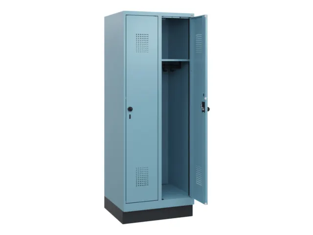 schoollocker,HxBxD 1630x600x500mm,2vak,vak B 300mm,draaigrendel,sokkel