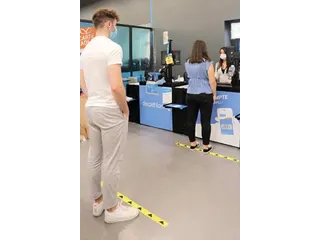 Vloersticker Zonder Tekst 50X1000Mm Geel/Zwart Met Pijlen - 3