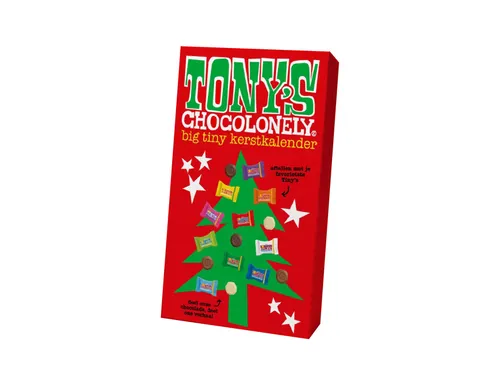 Chocolade Tony's Chocolonely Kerst big Tiny calendar 225 Gram assorti