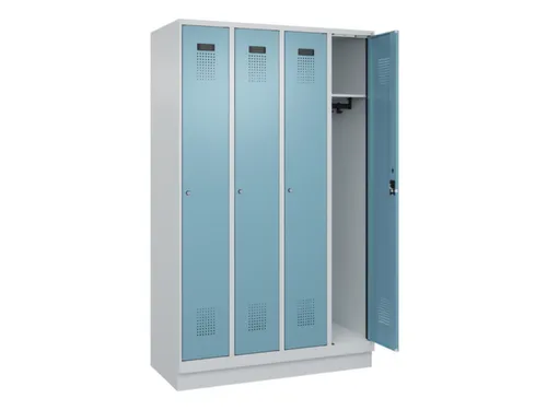 locker,HxBxD 1950x1200x500mm,4vak,vak B 300mm,cil.-slot,sokkel