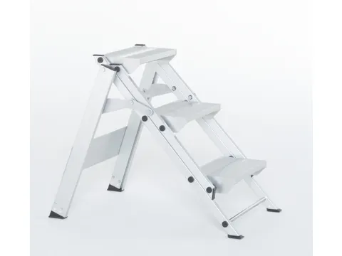 veiligheidstrap,eenzijdig,3treden,Stand H 0,66m,licht metaal