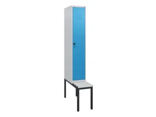 locker met bank,HxBxD 1950x300x815mm,1vak,vak B 300mm,draaigrendel - 1