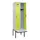 locker met bank,HxBxD 2120x600x815mm,2vak,vak B 300mm,draaigrendel