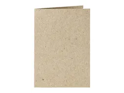 Correspondentiekaart Papicolor dubbel 105x148mm kraft grijs pak 6 st
