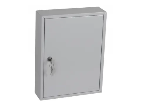 sleutelkast,42haak,HxBxD 350x270x80mm,romp grijs,front grijs