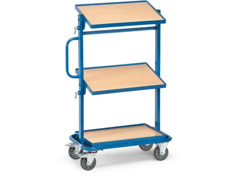 Bijzetwagens 32911 200kg 3 Etages Hout 605x405mm Ral5007