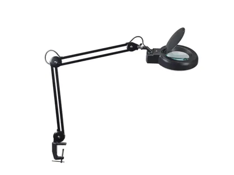 Led-Loeplamp Arm L 2x 400mm 6500 Kelvin D 225mm Tafelklem Zwart
