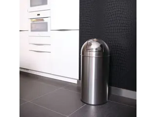 Afvalbak Pushcan 40 liter Mat Chroom - 4