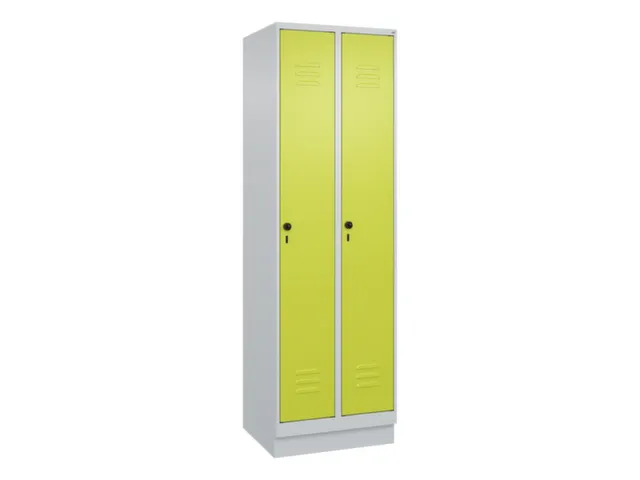 locker,HxBxD 1950x600x500mm,2vak,vak B 300mm,draaigrendel,sokkel
