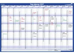 Jaarplanner 2027 Legamaster 1 persoon 90x60cm horizontaal gelamineerd