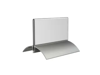 Tafelnaambord Europel 52x100mm acryl aluminium 2st - 1