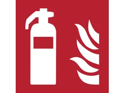 Pictogram bordje Djois Brandblusser 200x200mm rood