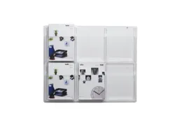 wandfolderhouder HxBxD 625x766x51mm 6xDIN A4 planken transparant