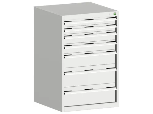 ladekast HxBxD 1000x650x525mm 7laden romp RAL7035 front RAL7035