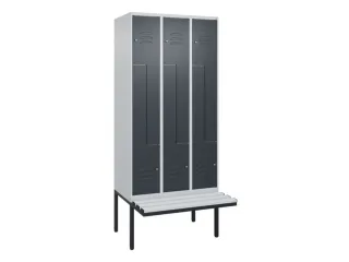 Z-garderobekast,HxBxD 2120x900x815mm,6vak,vak B 300mm,cil.-slot - 1