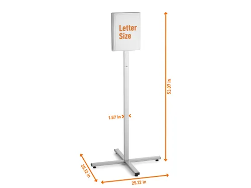 Vloerstandaard info stand outdoor A4 grijs