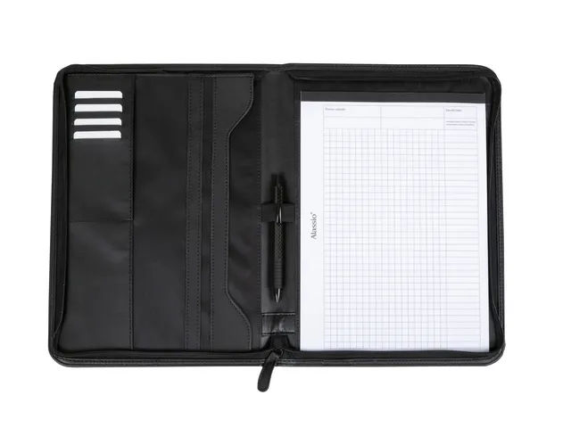 Conferentiemap Alassio LORENZO A4 zwart kunstleer