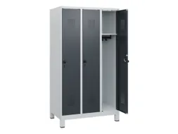 schoollocker,HxBxD 1630x900x500mm,3vak,vak B 300mm,draaigrendel,voeten