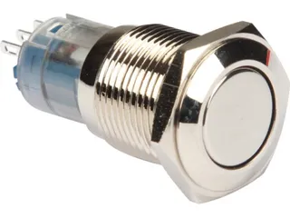 Ronde Metalen Drukknop Spdt 1NO 1NC - 1