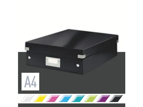 Sorteerbox WOW Click & Store 281x100x370mm zwart 85% gerecycled karton