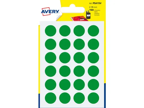 PSA15V verpakking met 168 markeringspunten - diameter 15 mm - A6-vel -