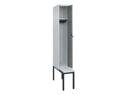 locker met bank,HxBxD 2120x300x815mm,1vak,vak B 300mm,draaigrendel