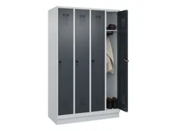 locker,HxBxD 1950x1200x500mm,4vak,vak B 300mm,draaigrendel,sokkel