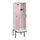 locker met bank,HxBxD 2120x600x815mm,2vak,vak B 300mm,draaigrendel
