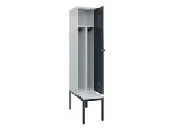 locker met bank,voor scheiding van kleding,HxBxD 2120x400x815mm,1vak