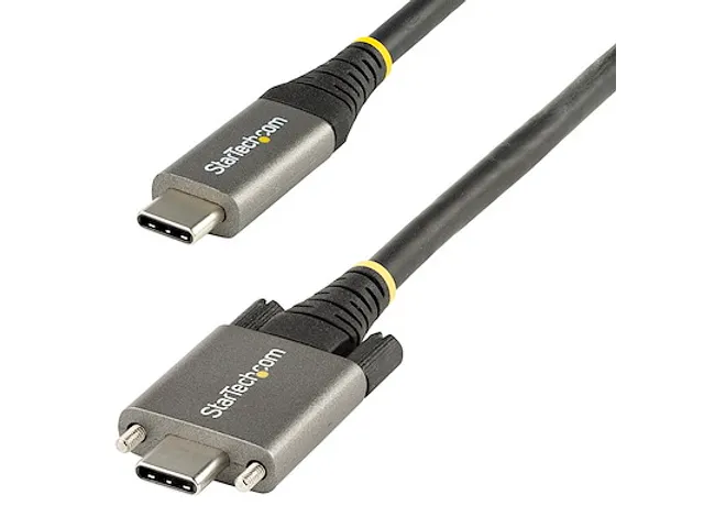 1 Meter Vergrendelbare USB-C Kabel met Zijschroef