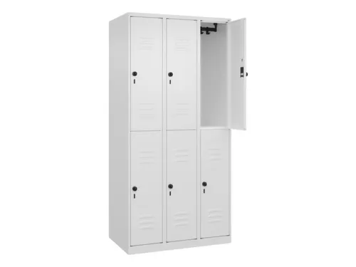 dubbeldekse locker,HxBxD 1850x900x500mm,3x2vak.,vak B 300mm