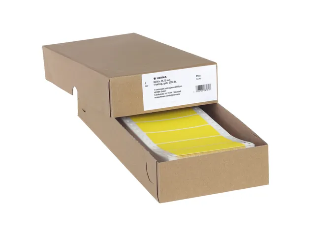 Etiket Herma 8181 88.9x35.7mm 1-baans Geel 2000 stuks