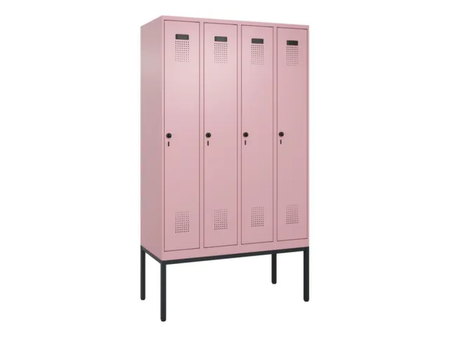 armoire vestiaire noir et blanc,HxlxP 2120x1200x500mm,4compart.